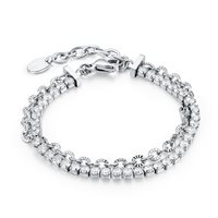 Bracciale Brand Donna Crystal in Acciaio Cristallo 14BR022W